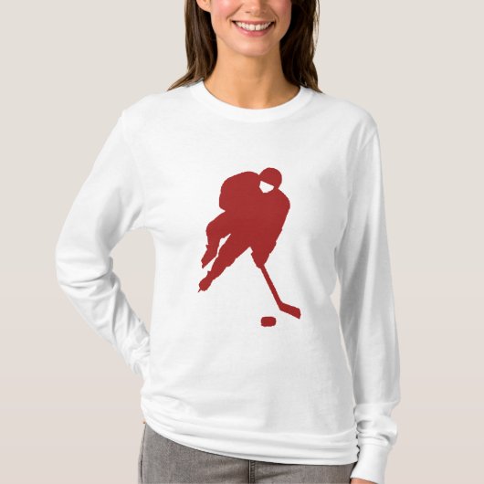 ROTER HOCKEY-SPIELER T-Shirt (Vorderseite)