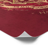 Roter HOGWARTS™-Wappen-Weihnachtskranz Poster (Ecke)