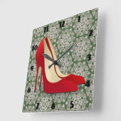 roter hoher Absatz beschuht Uhr (Winkel)