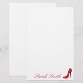 Roter hoher Absatz Briefpapier (Vorne/Hinten)