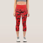 Roter Holiday Capri Leggings (Vorderseite)