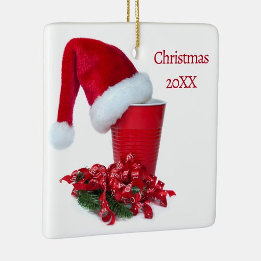 Roter Holiday-Party-Cup Keramikornament (Rechts)