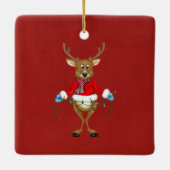 Roter Holiday-Party-Cup Keramikornament (Rückseite)