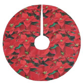 Roter Holiday Polyester Weihnachtsbaumdecke (Vorderseite)