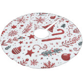 Roter Holiday Tree Rock Polyester Weihnachtsbaumdecke (Schrägansicht)