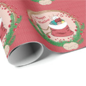 Roter Holiday Wrapping Paper Geschenkpapier (Rolleneckpunkt)