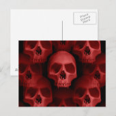 Roter Horror Postkarte (Vorne/Hinten)