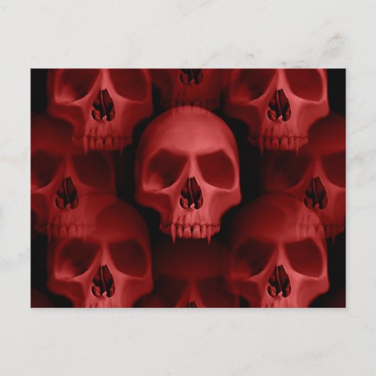 Roter Horror Postkarte (Vorderseite)