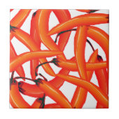 Roter Hot Chili Paprikaschoten Fliese (Vorderseite)