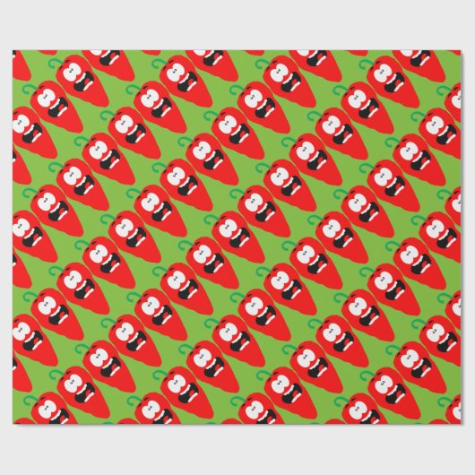 Roter Hot Chili Pepper Geschenkpapier (Flach)