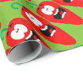 Roter Hot Chili Pepper Geschenkpapier (Rolleneckpunkt)