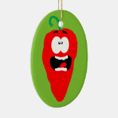 Roter Hot Chili Pepper Keramikornament (Rechts)