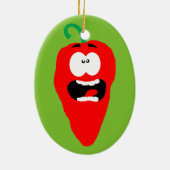 Roter Hot Chili Pepper Keramikornament (Hinten)