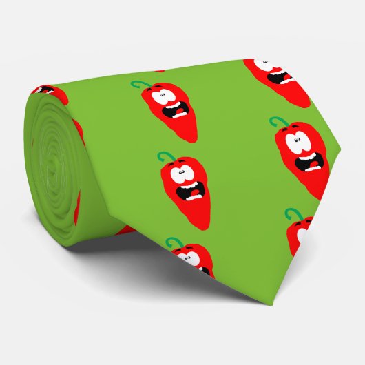 Roter Hot Chili Pepper Krawatte (Gerollt)