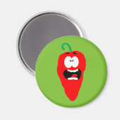 Roter Hot Chili Pepper Magnet (Vorderseite/Rückseite)