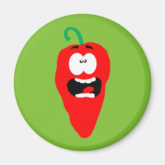 Roter Hot Chili Pepper Magnet (Vorne)
