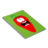 Roter Hot Chili Pepper Notizblock (Rechte Seite)
