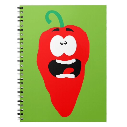 Roter Hot Chili Pepper Notizblock (Vorderseite)
