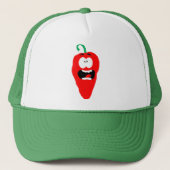 Roter Hot Chili Pepper Truckerkappe (Vorderseite)