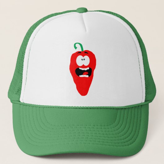 Roter Hot Chili Pepper Truckerkappe (Vorderseite)