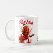 Roter Hot Chili Rocker Mit Zitat Kaffeetasse (Links)
