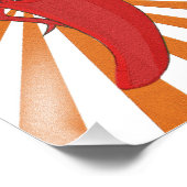 Roter Hot Pepper Diva Imitate Stickerei drucken Fotodruck (Ecke)