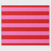 Roter, Hot-Pink #2 XL Preppy Strip 1x Geschenkpapier (Flach)