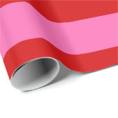 Roter, Hot-Pink #2 XL Preppy Strip 1x Geschenkpapier (Rolleneckpunkt)