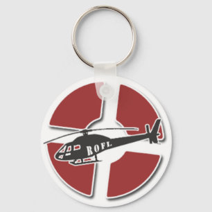Roter Hubschrauber-Schlüsselkette Schlüsselanhänger