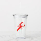 roter Hummer Acryltrinkbecher (Vorderseite)