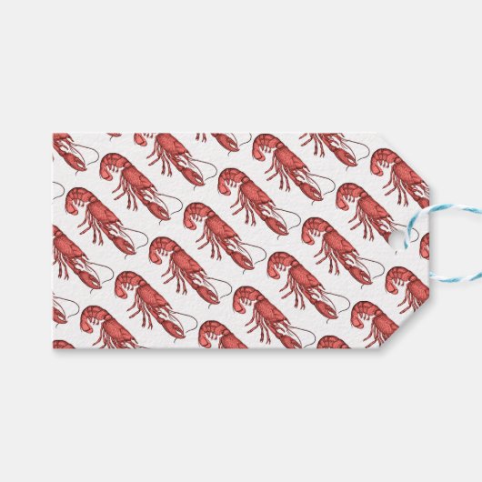 Roter-Hummer-Bilddesign Geschenkanhänger (Vorderseite (Horizontal))