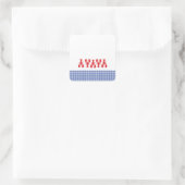 Roter Hummer Blue White Gingham Coast Sticker (Tasche)