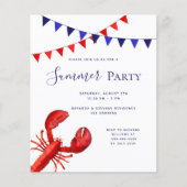 Roter Hummer für das Sommer-Party - Aufforderung z (Vorderseite)