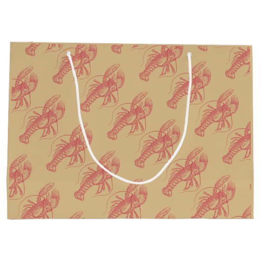 Roter Hummer Große Geschenktüte (Rückseite)