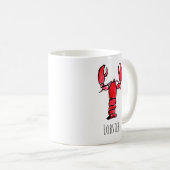 Roter Hummer Kaffeetasse (VorderseiteRechts)