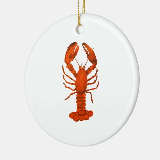 Roter Hummer Keramik Ornament (Links)