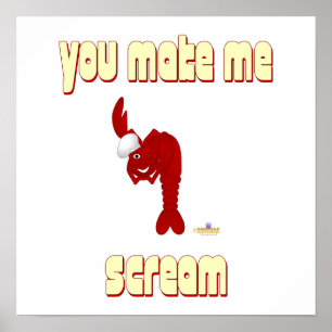 Roter Hummer Koch macht mich zum Schrei Poster