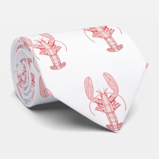 Roter Hummer Krawatte (Gerollt)