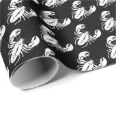 Roter Hummer Meeresfrüchte Maine Preppy Beach Geschenkpapier (Rolleneckpunkt)