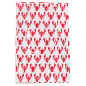 Roter Hummer Meeresfrüchte Maine Preppy Beach Mittlere Geschenktüte (Vorderseite)