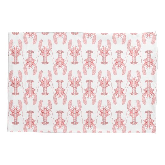 Roter Hummer-Nautiker Kissenbezug (Rückseite)