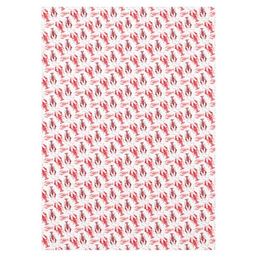 Roter Hummer New England Lobster Bake Retro Tischdecke (Vorderseite)