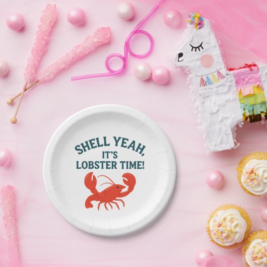 Roter Hummer Party Zitat Retro Pappteller (Party)