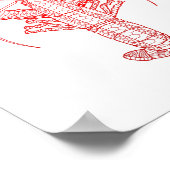 Roter Hummer Poster (Ecke)