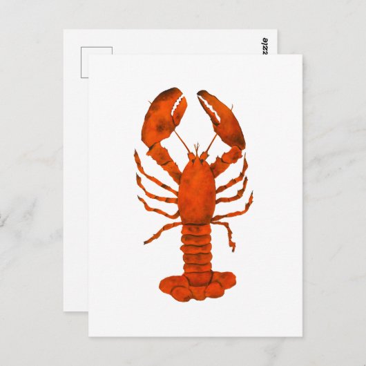 Roter Hummer Postkarte (Vorne/Hinten)