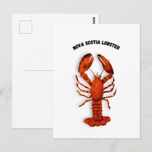 Roter Hummer Postkarte (Vorne/Hinten)