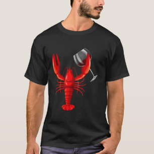 Roter Hummer Roter Kräuterwein Wein Trinken T-Shirt