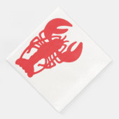 Roter Hummer Serviette (Ecke)