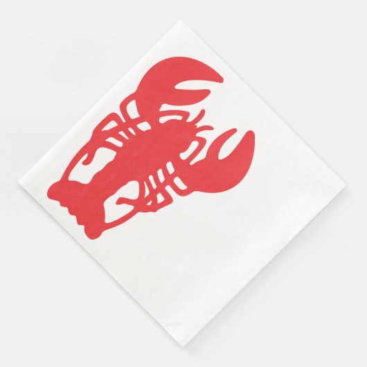 Roter Hummer Serviette (Ecke)
