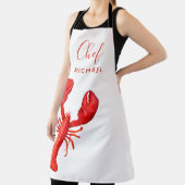 Roter Hummerkrabbe Party Name Koch Koch Schürze (InSitu)